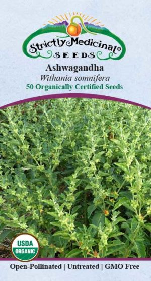 Color Ashwagandha (Withania somnifera) Seed Packet, Organic